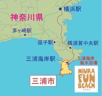 三浦海岸海水浴場MAP